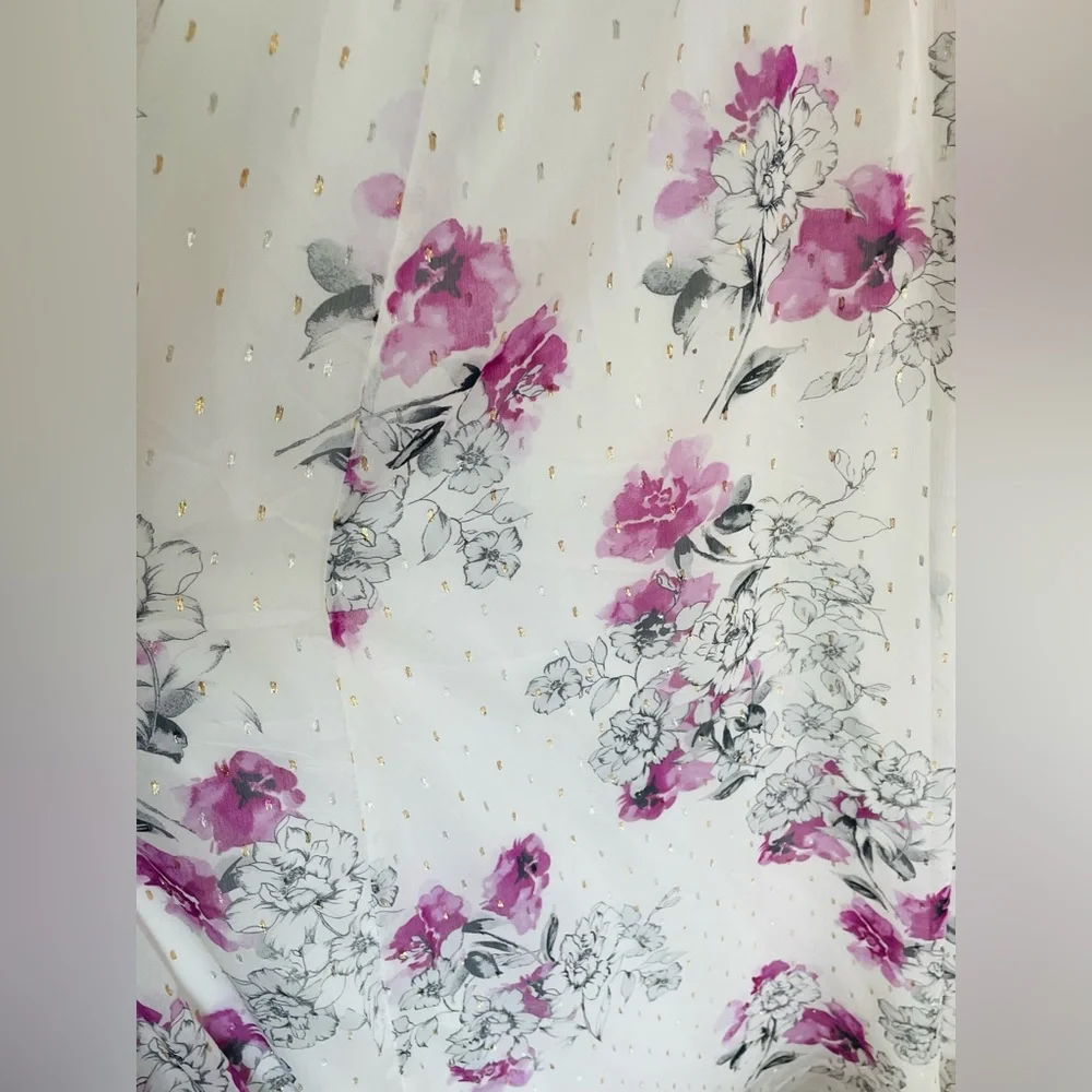 Torrid Floral Maxi Dress - Pink and Cream - Picture 6 of 16